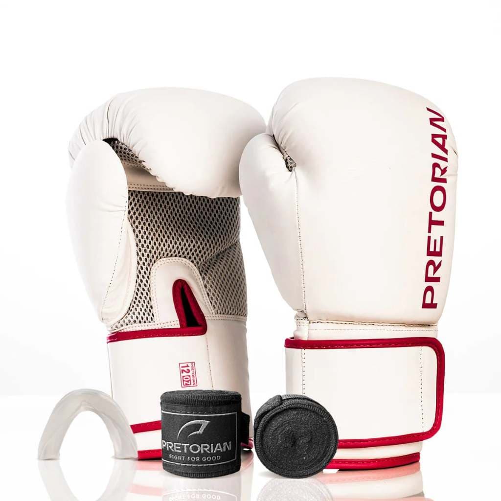 Kit Boxe Pretorian First FX2: Luva + Bandagem + Bucal - Rosa