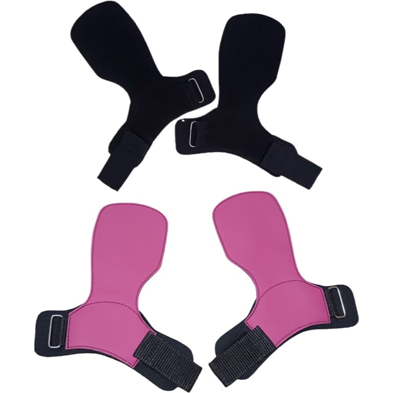 Kit 2 Luvas Hand Grip Couro Sintético Lona Premium sem furo Luva Neoprene Crossfit e Academia