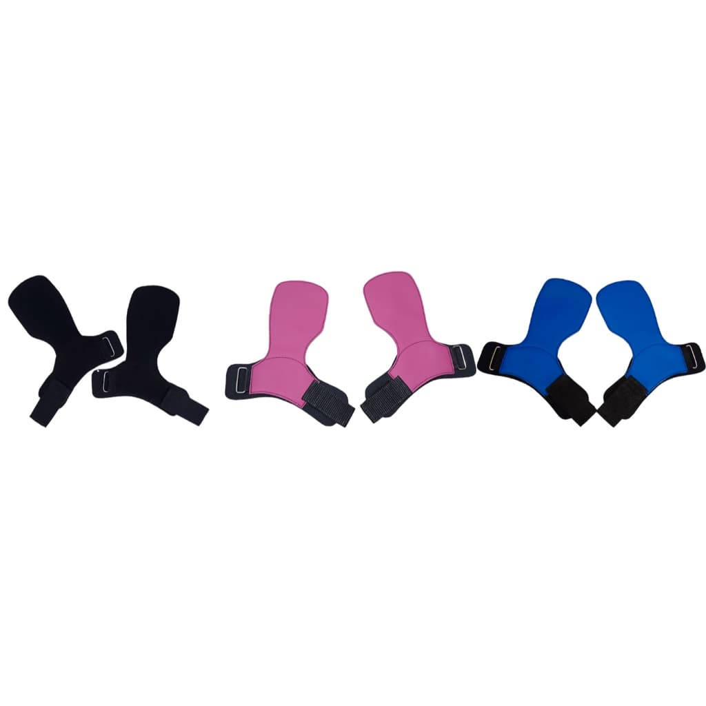 Kit 3 Luvas Hand Grip Couro Sintético Lona Premium sem furo Luva Neoprene Crossfit e Academia