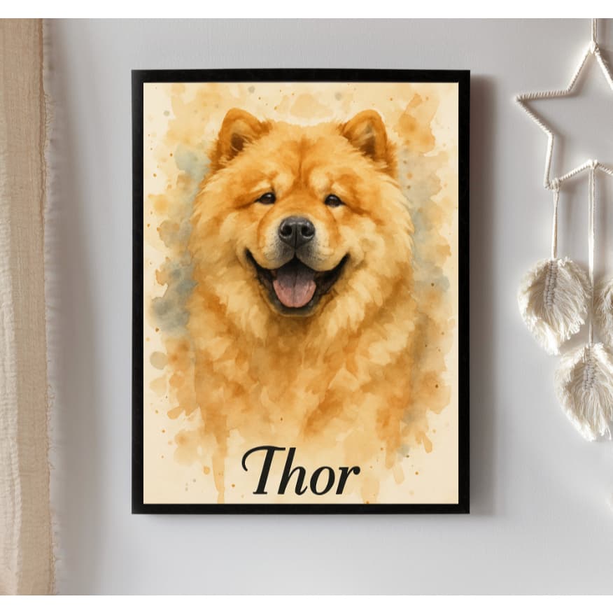Retrato Chow Chow  - Quadro Pet (modelo já pronto) apenas alterado o nome