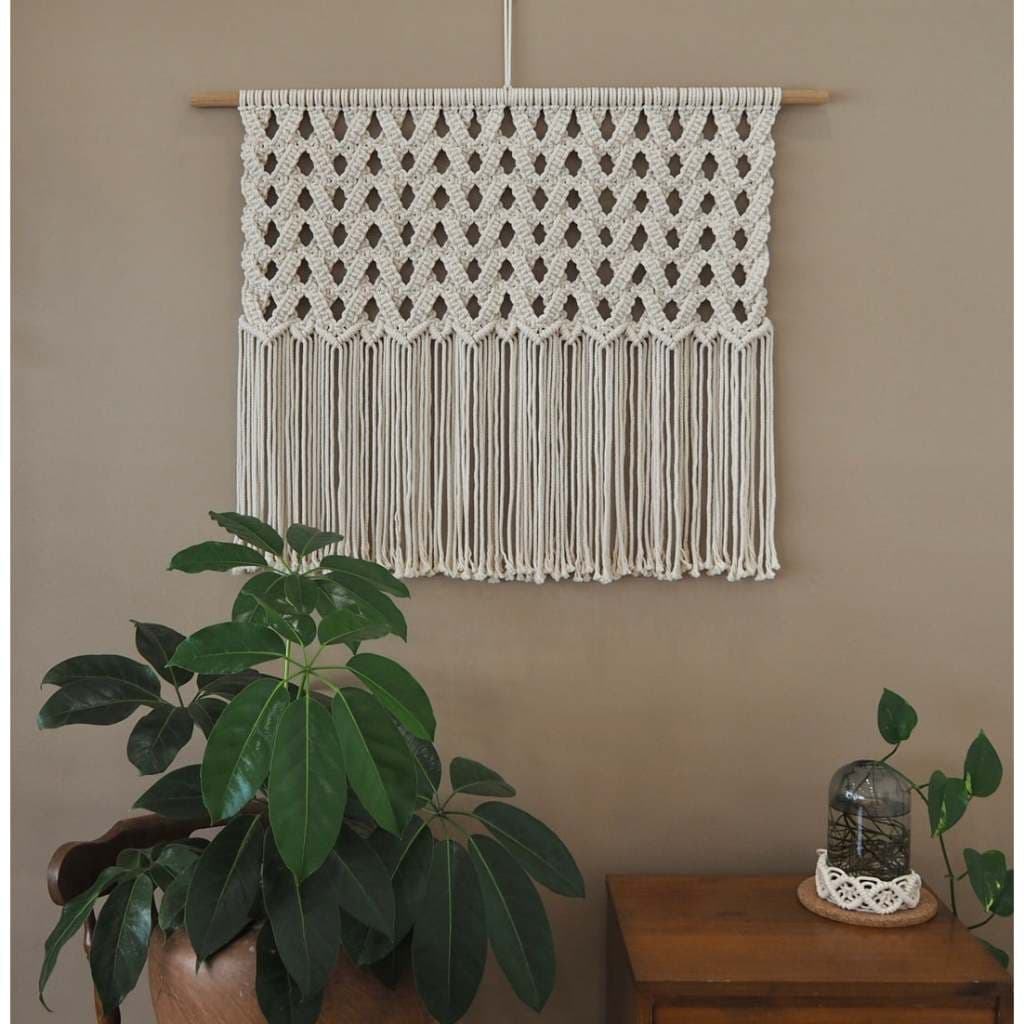 Tapeçaria de macramê , Painel 80cm de macramê