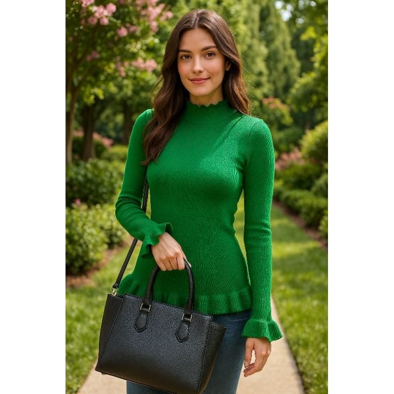 Blusa Feminina Tricot Inverno Manga Longa – M Estica até G, Super Quentinha, Estilo Blogueira