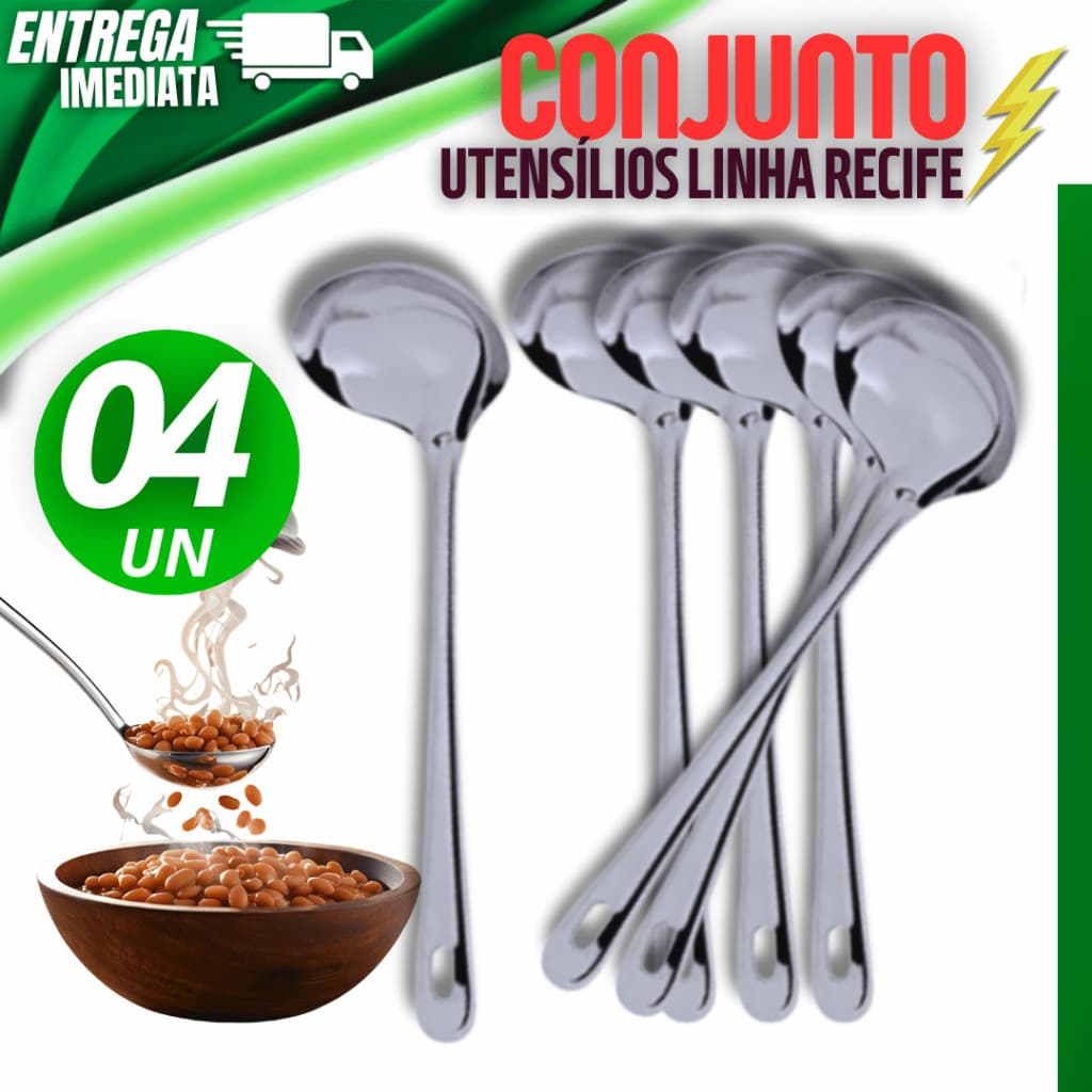 Concha Inox Para Feijão Sopa Caldos Restaurante Cozinha Linha Recife Premium