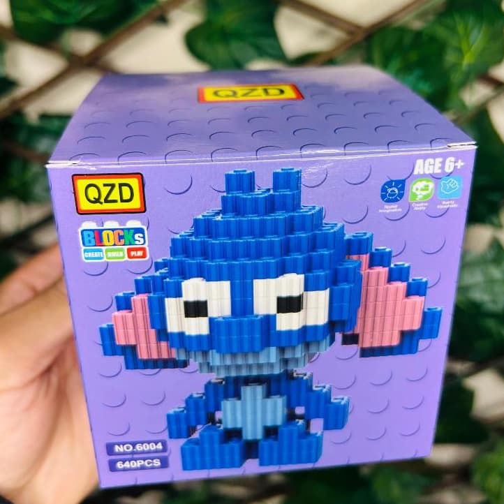Mini Blocos de Montar Stitch 640 Peças Blocos De Montar Brinquedos Diversão Desenho Bricks Criança