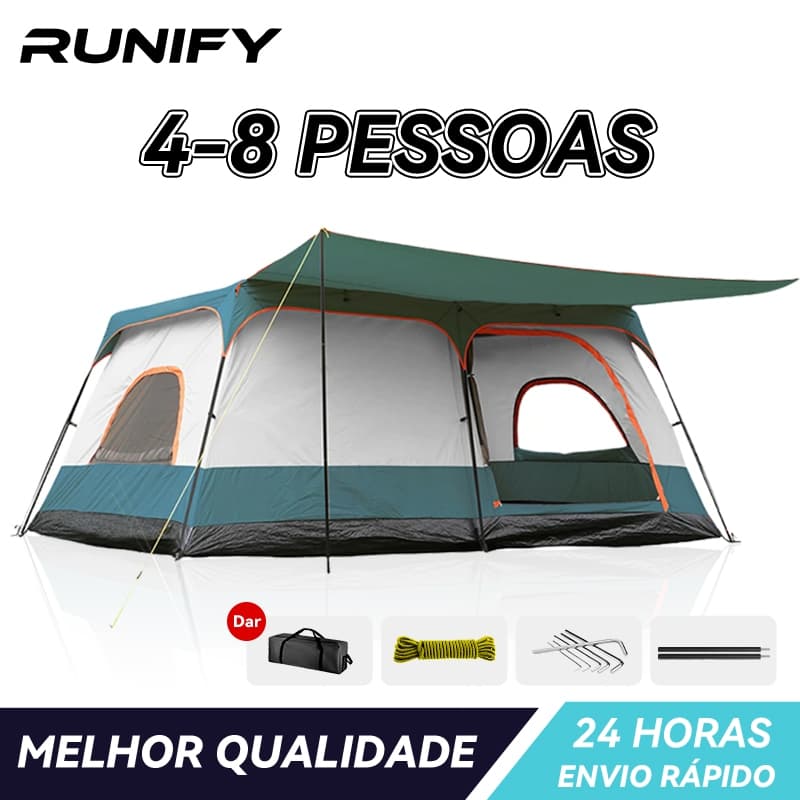 Barraca De Camping Acampamento 4-8 Pessoas 330*210*180cm Impermeavel 2000mm Grande Varanda