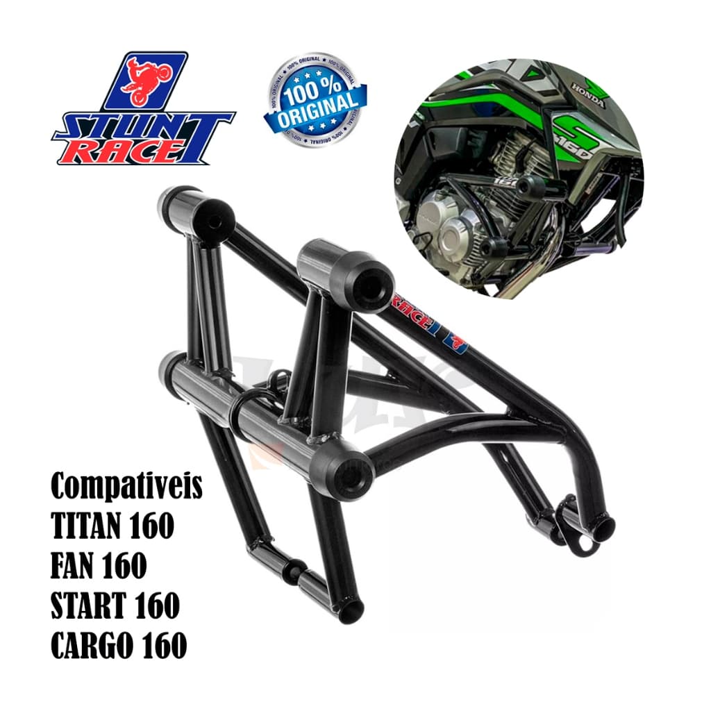 Protetor Stunt Race Honda 160 Titan Fan Start Preto Street Cage Original