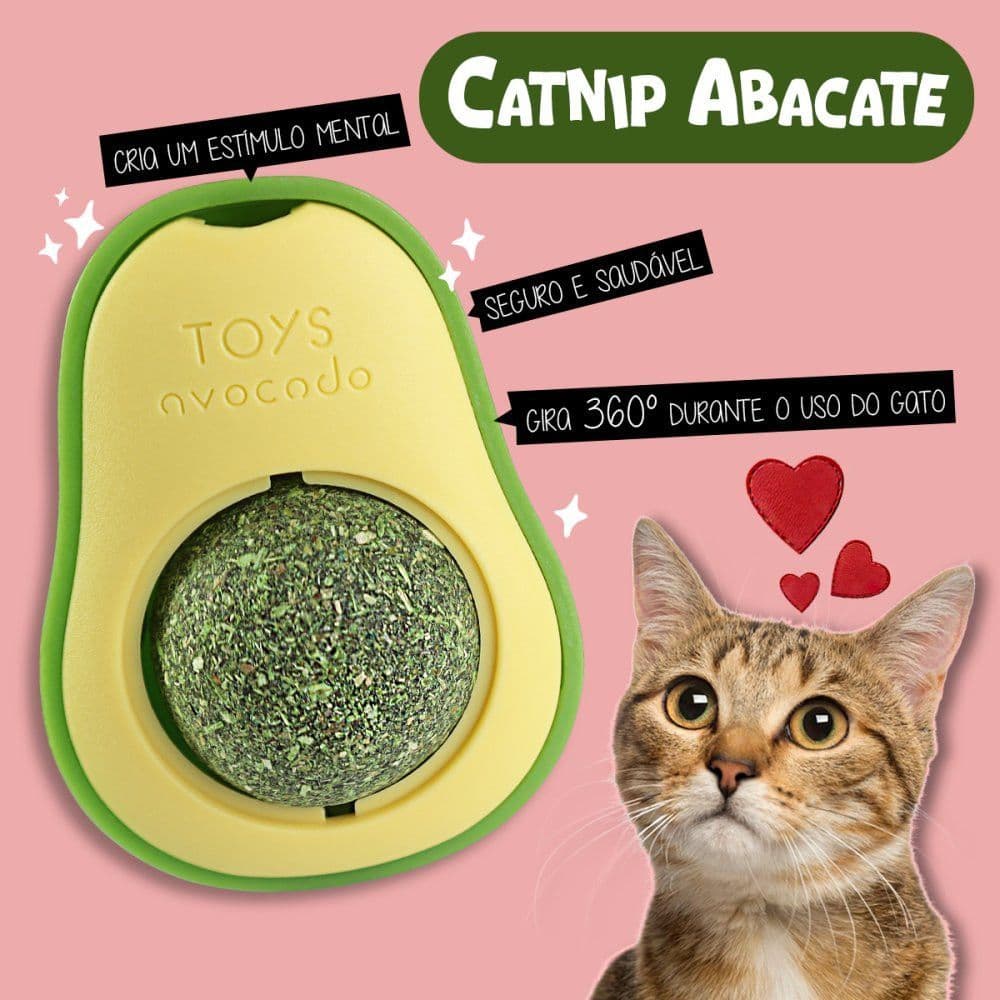 Catnip Erva do Gato Abacate Brinquedo Interativo 360º