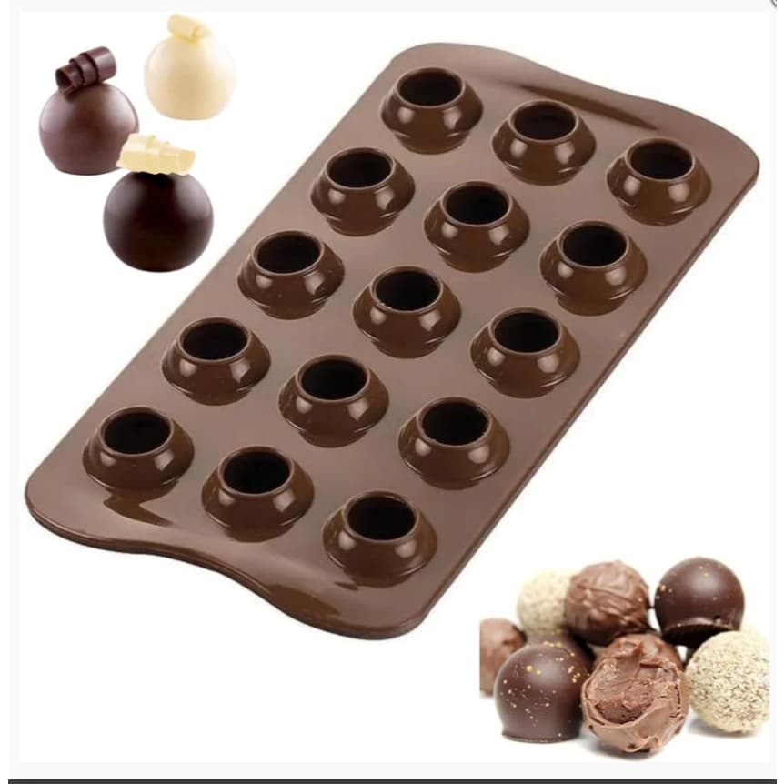 Forma De Silicone Molde Chocolates Trufas Bombons Doces