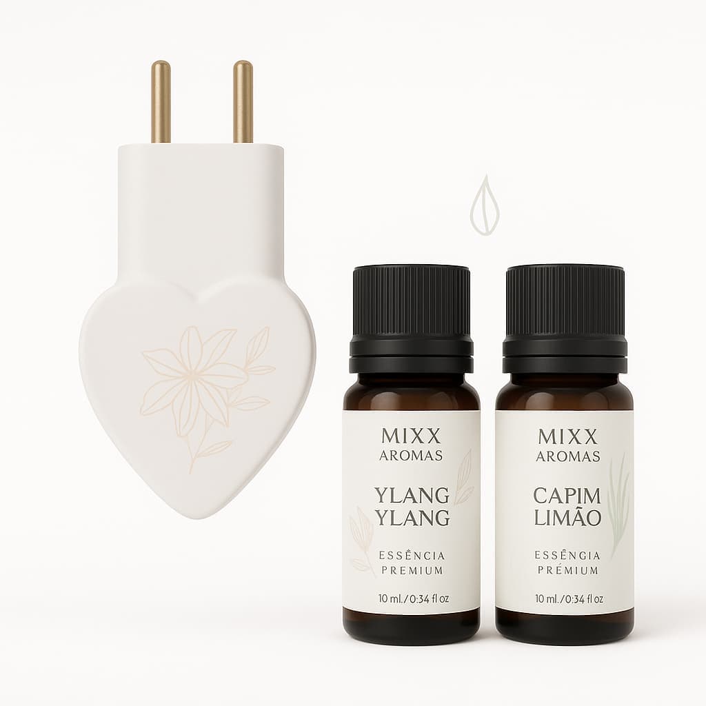 KIT AROMATIZADOR BCO LOVE COM 2 ESSENCIA CAPIM LIMAO E YLANG YLANG
