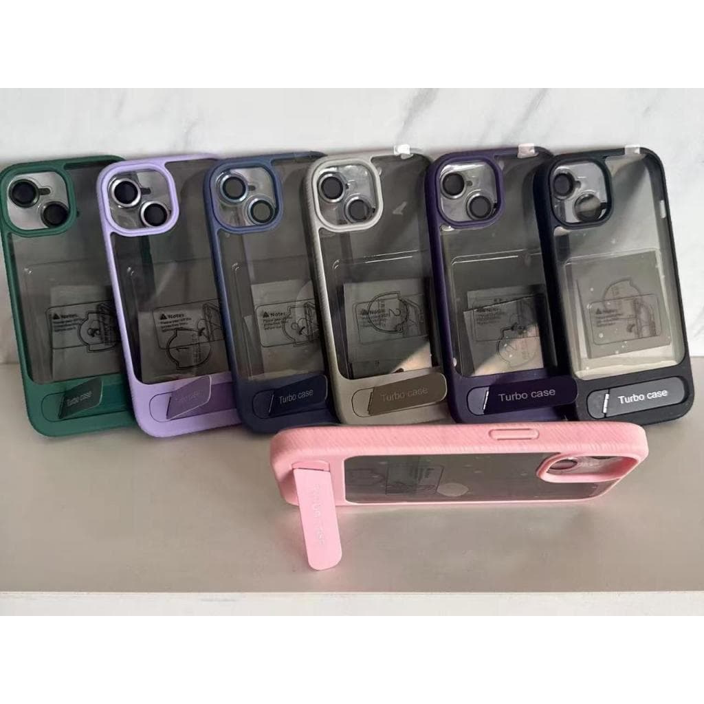 Capa com PELICULAS de CAMERA com Suporte Virem em pe na mesa confortavel e resistente na queda para tds iPhones