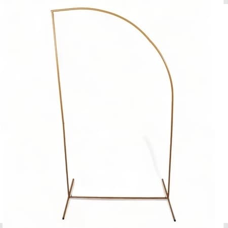 Arco Meia Lua Desmontável Dourado em Ferro p/Decoração de Festas