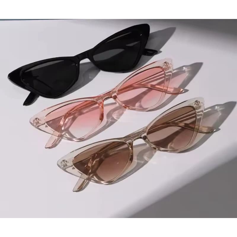 Óculos de Sol Feminino Boho Y2K com Lente Colorida em estilo Olho de Gato Para Viagem ao Ar Livre Óculos de Sol de Praia