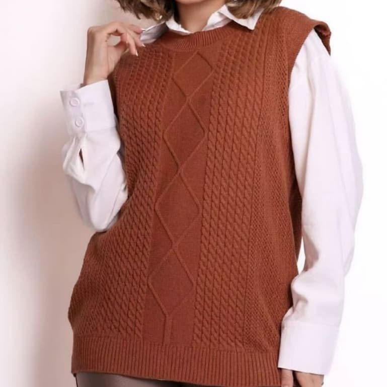 Colete tricot modal turim feminina tamanho unico