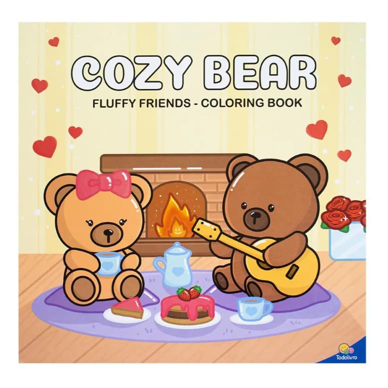 Fluffy Friends - Coloring Book: Cozy Bear