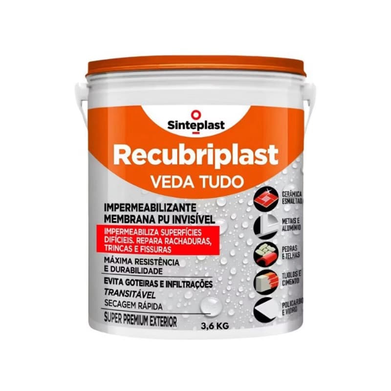 Veda Tudo PU Incolor 3,6KG Para Selar Vazamentos e Trincas
