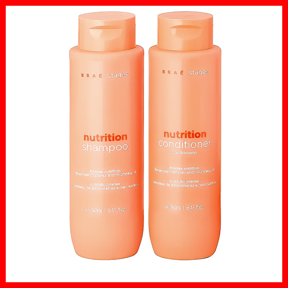 Braé Stages Nutrition Shampoo + Condicionador 250ml (2 Produtos)