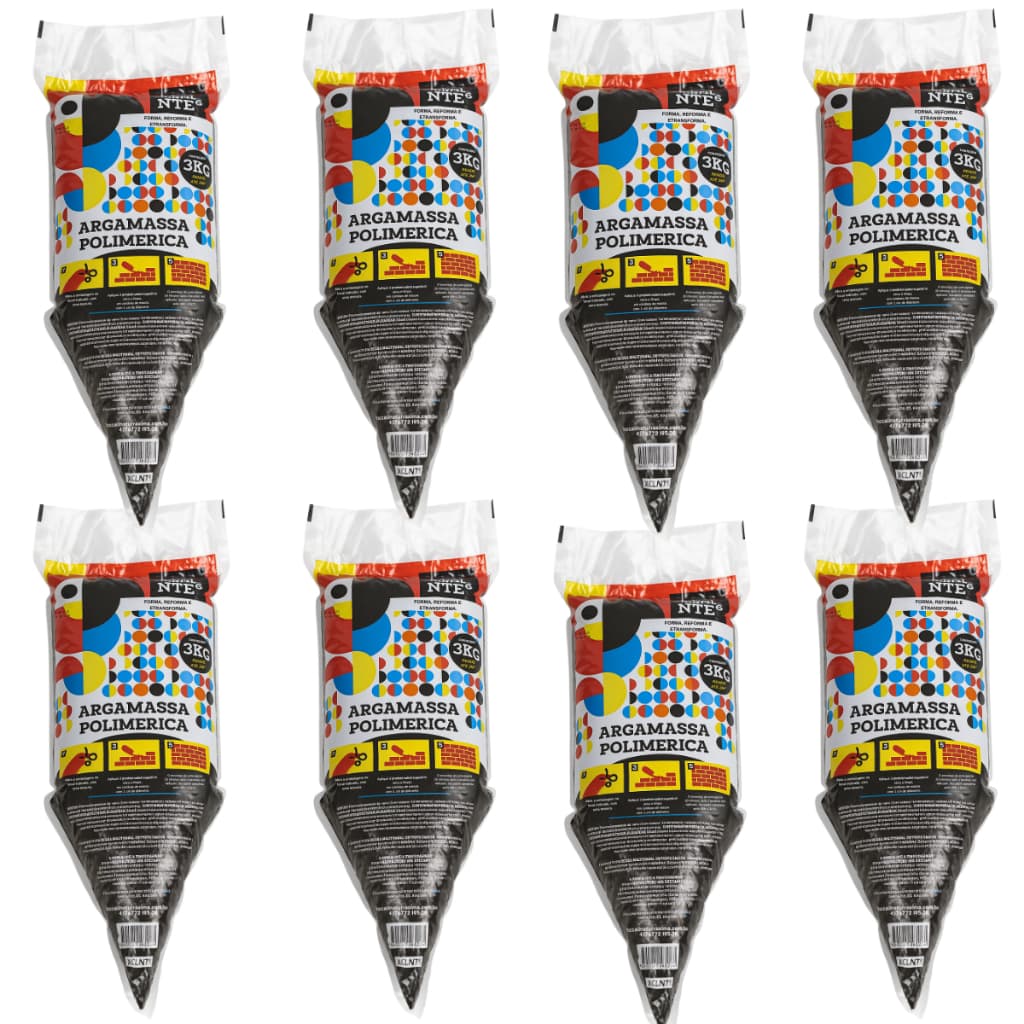 Argamassa Polimérica (Cola Tijolos) 8unid 3Kg Un - Bisnaga Mais Rendimento Assentamento Excellente
