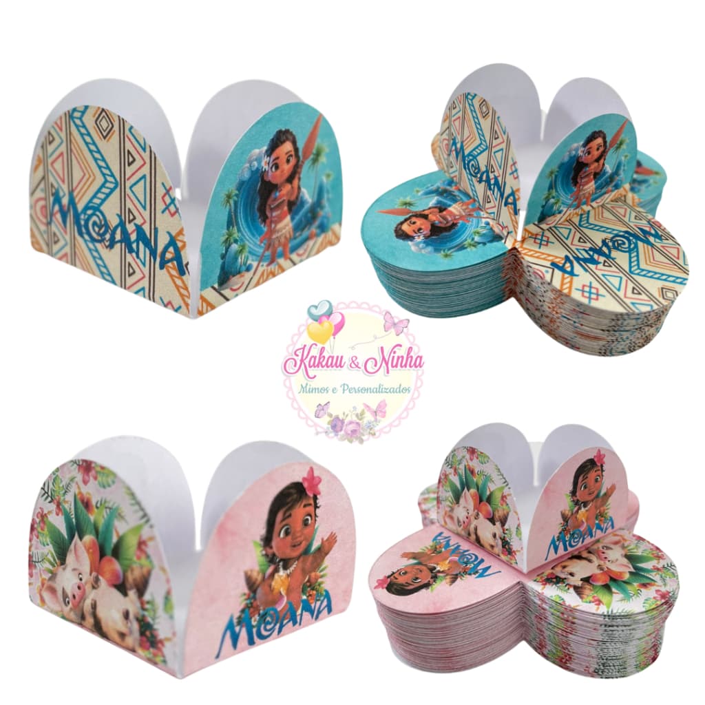50~300 Forminhas 4 Pétalas Moana Baby Festas Aniversarios Forminhas para Doces Confeitaria