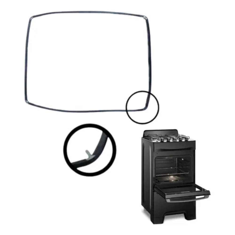 Guarnição Para Forno do Fogão Continental Fc4lp 4 Bocas 41x28cm Borracha Térmica