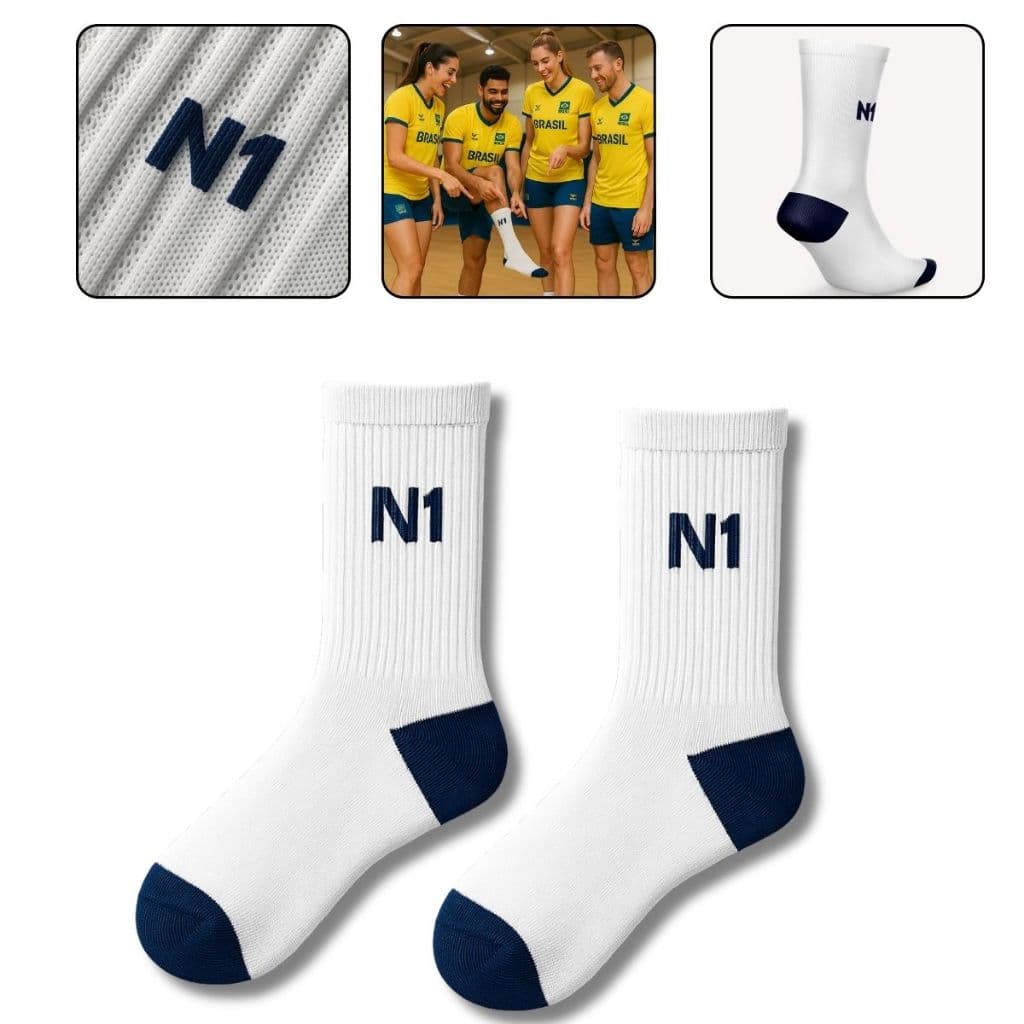 Meia Cano Médio N1 Sport Unissex – Oficial da Seleção Brasileira de Volei