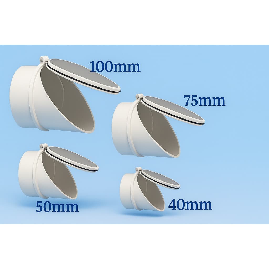 Válvula De Retenção Esgoto Ponta 150mm, 100mm 75mm, 50mm Veda Cheiro e Bichos
