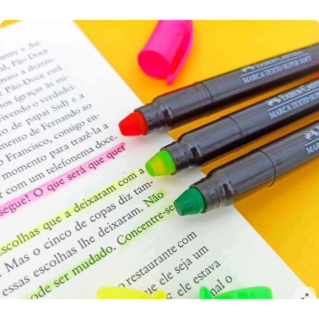 Marca Texto Gel FABER-CASTELL Para Bíblia / Vade Mecum Não Marca Folha