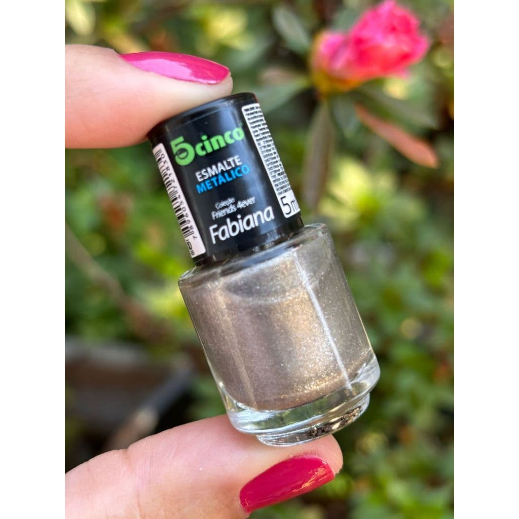 Mini esmalte 5cinco prata metálico FABIANA 5ml
