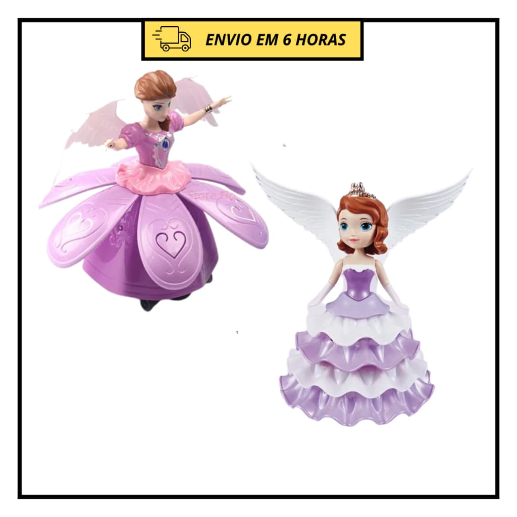 Boneca Princesa Interativa com Luz, Música e Movimento – Presente Mágico Infantil