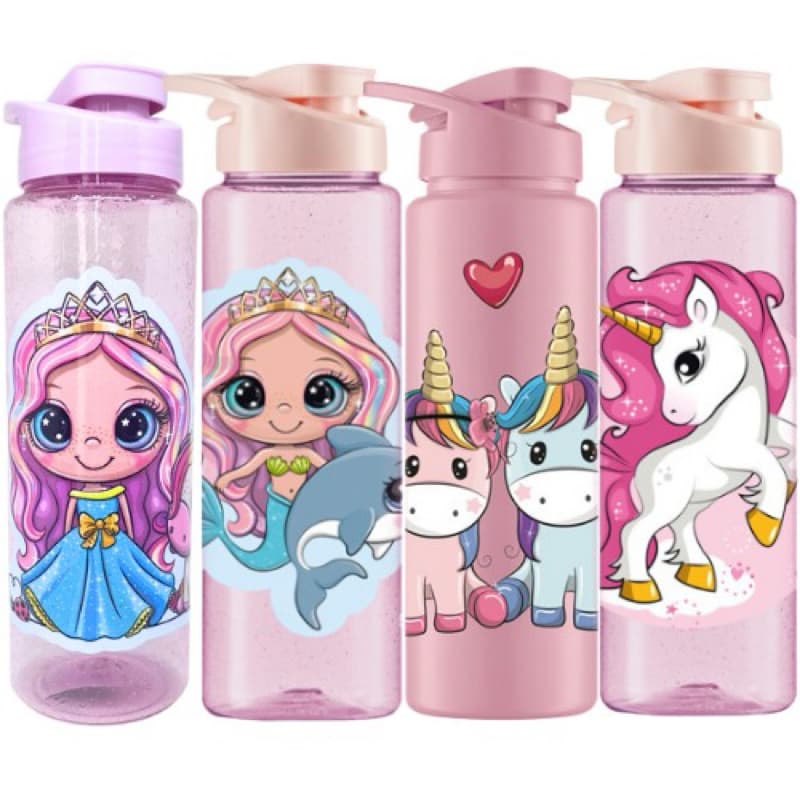 Garrafa de Água 750ml, Squeeze alça, Garrafa Infantil Menina