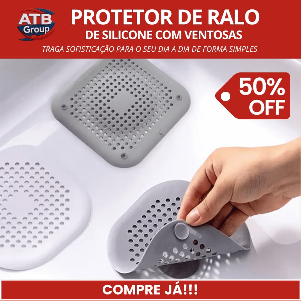 Protetor de Ralo de Silicone para Banheiro, Tampo de Ralo de Silicone, Filtro de Ralo