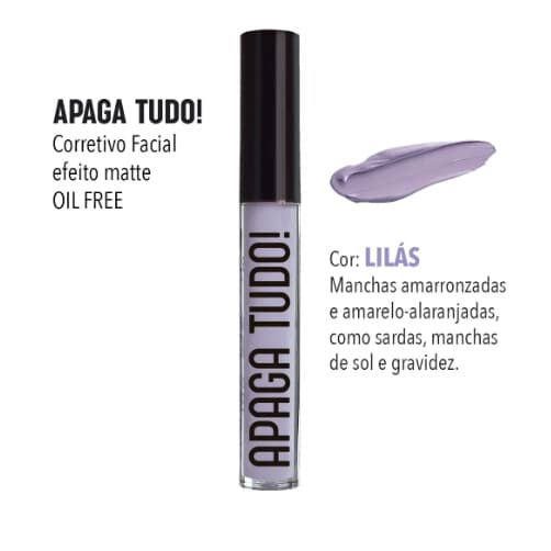 Koloss Corretivo Facial Apaga Tudo Matte Lilás - Manchas Amarelo-Laranjadas, Do Sol, Sardas Gravidez