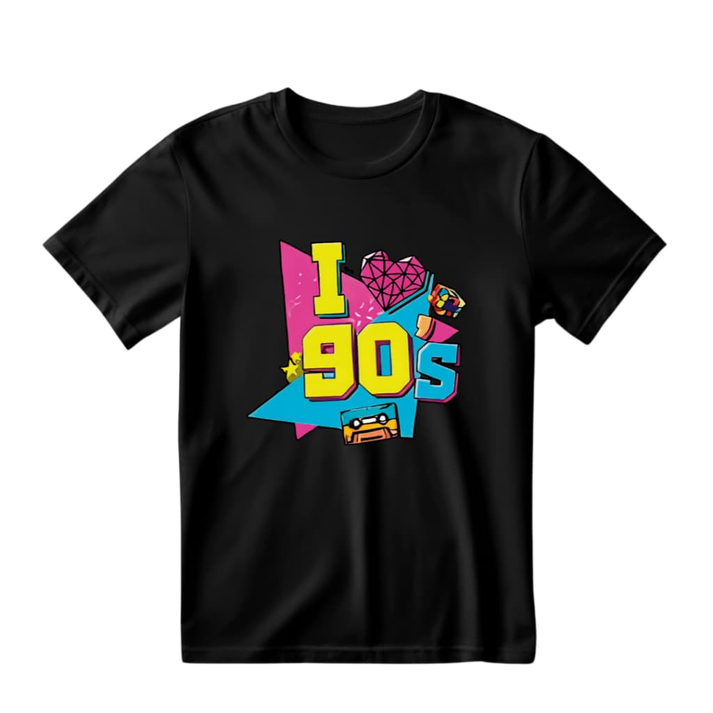 Camiseta Infantil e Adulto Anos 90 I Love Blusa unissex 100% Algodão Envio Imediato