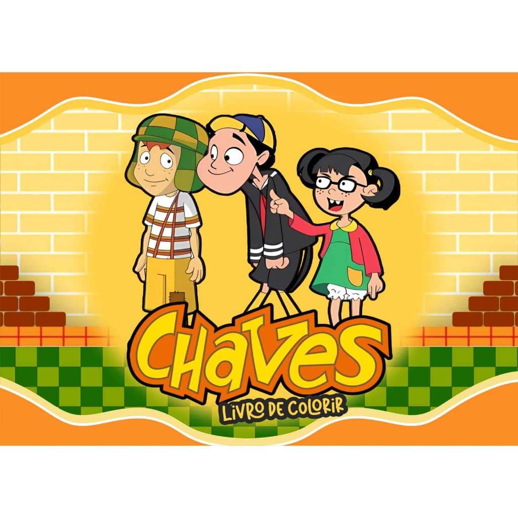 Livro de colorir crinaças adultos tv chavinho prof gira-fales capa dura laminada