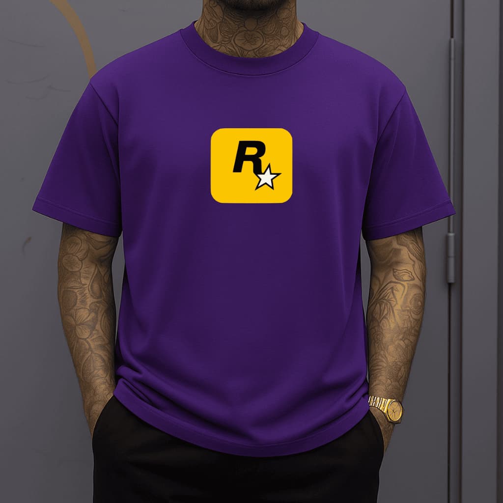 Camiseta Masculina Streetwear 100% Algodão Estampada Rockstar Games Camisa Unissex Premium GTA
