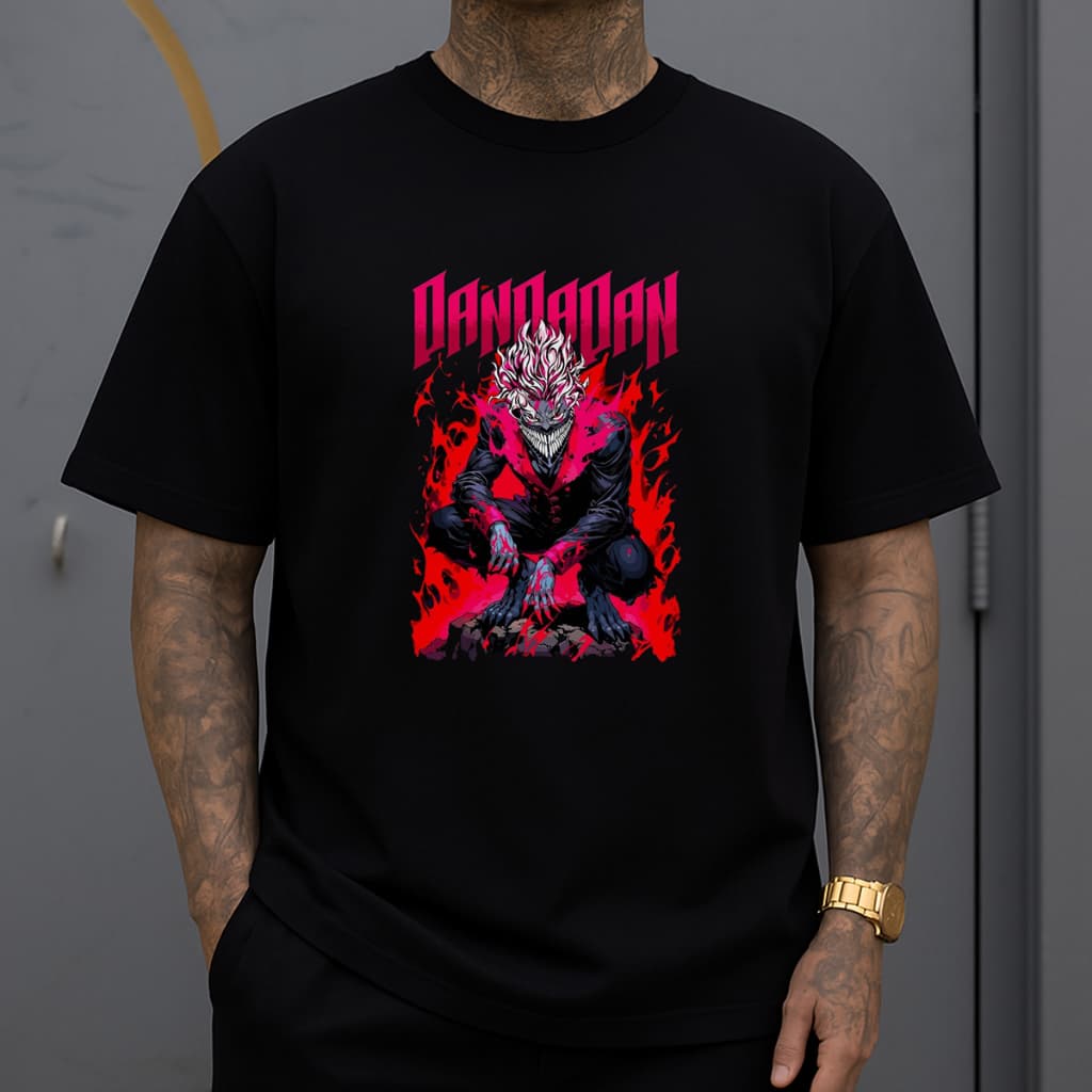 Camiseta Masculina Streetwear 100% Algodão Estampada Dandadan Camisa Unissex Premium