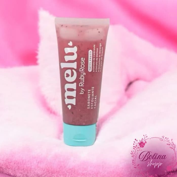Sabonete esfoliante facial Tutti Frutti Melu by Ruby Rose.
