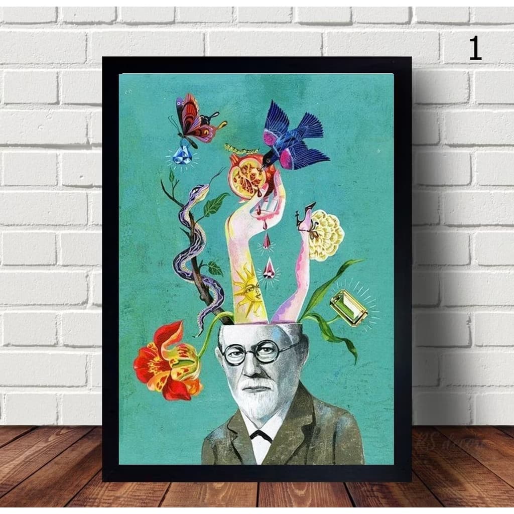 Quadro artístico Freud peça única 40x60cm