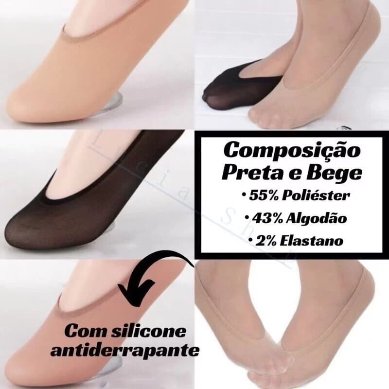 KIT 3/6/10 par Meia Sapatilha Soquete invisivel  confortável tamanho 25-38 unissex adulto infantil verão