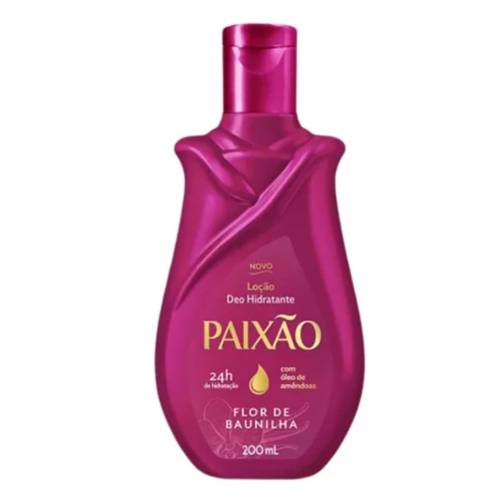 Loção Deo Hidratante Paixão Flor de Baunilha com Óleo de Amêndoas 200ml