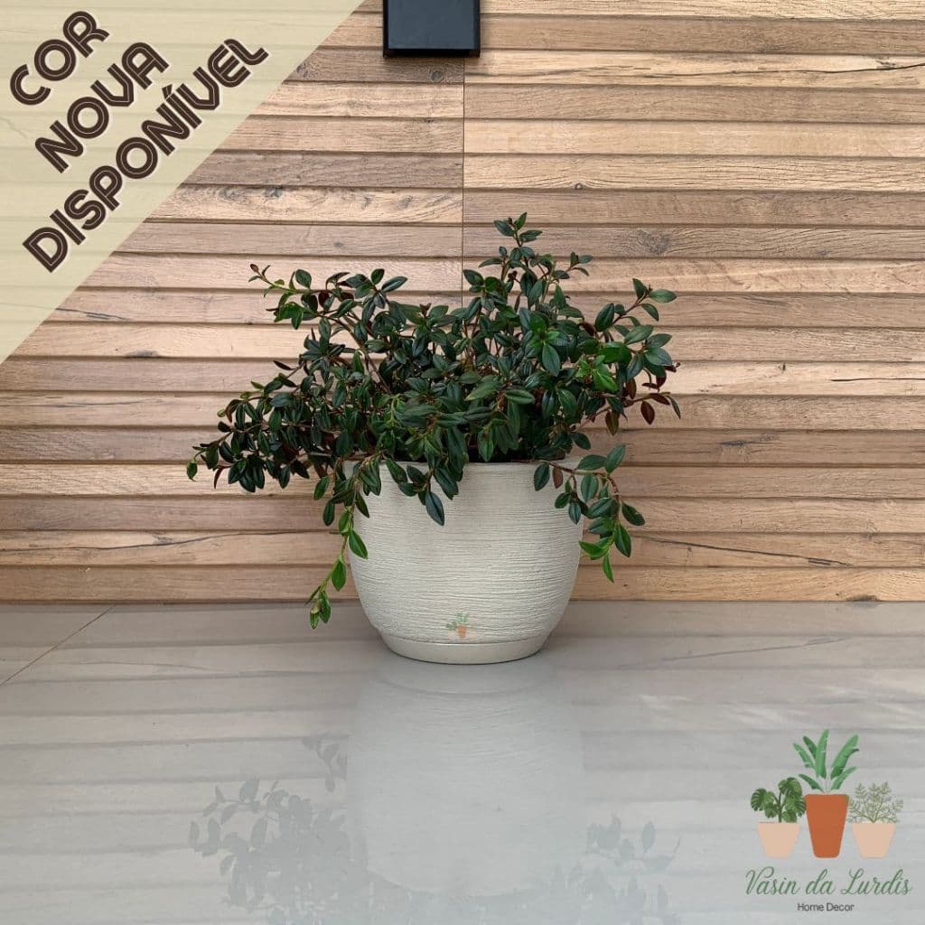 Vaso para Planta Redondo Bojo Grafiato 20 cm de altura