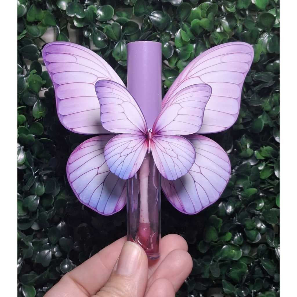 Apliques de Borboletas Lilás para Perfume, Gloss, Tubete, Lembrancinhas, Painéis e Decoração (Não acompanha gloss)