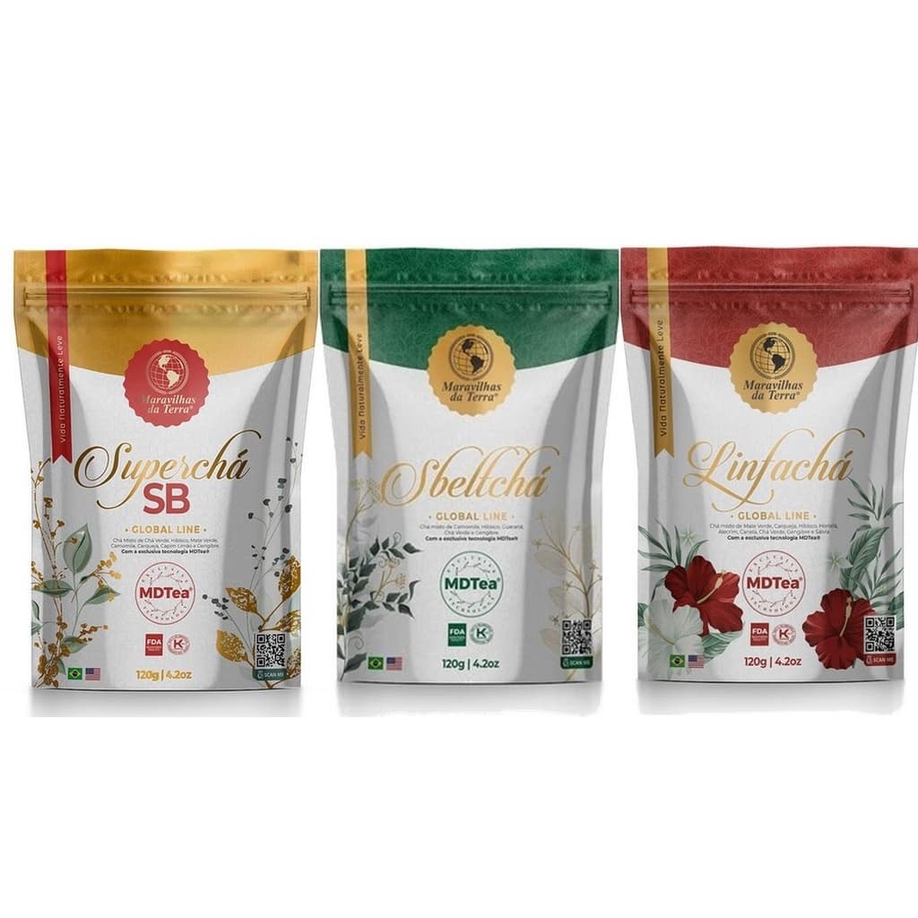 Kit 3 Chás Maravilhas da Terra 120gr A V V