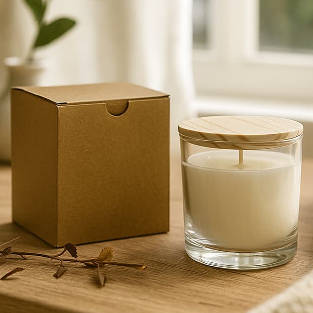 50 Caixas 8x8x8,5 cm para Vela Aromática ou Mini Caneca p/ Copo Whisky Kraft