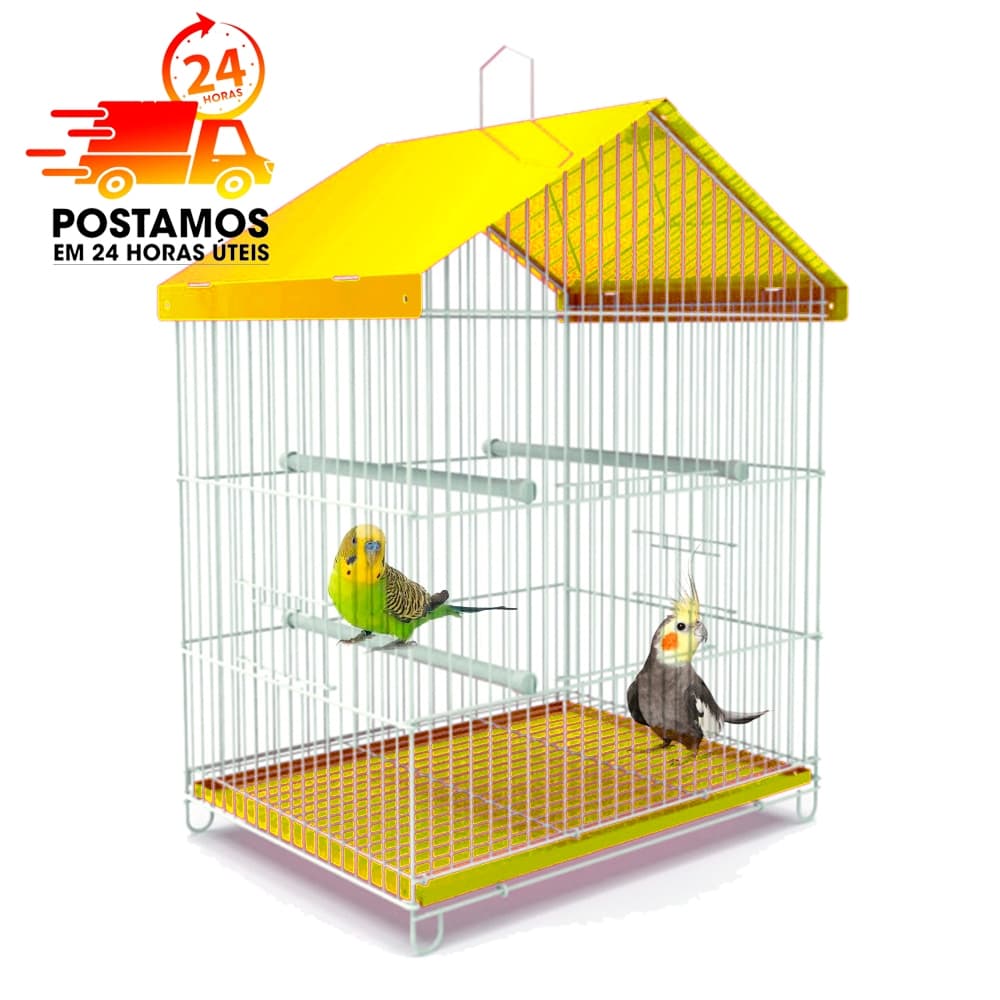 Viveiro Gaiola EPÓXI De Parede Canário Periquito Aves Pássaros Canario Belga Calopsita Agaporne Passarinhos
