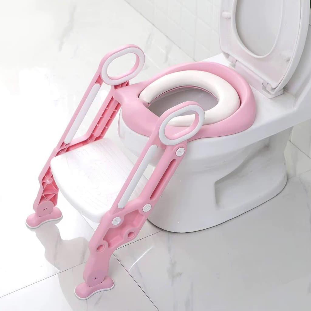 Assento Infantil Escadinha Dobrável – Redutor de Assento para Desfralde com Degrau Antiderrapante com 2 ajustes