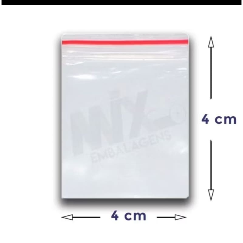 Saco Transparente Com 500 / Unidades Tamanho 4x4 Fecho ZIP Hermético Abre e Fecha Entregar Rápida.