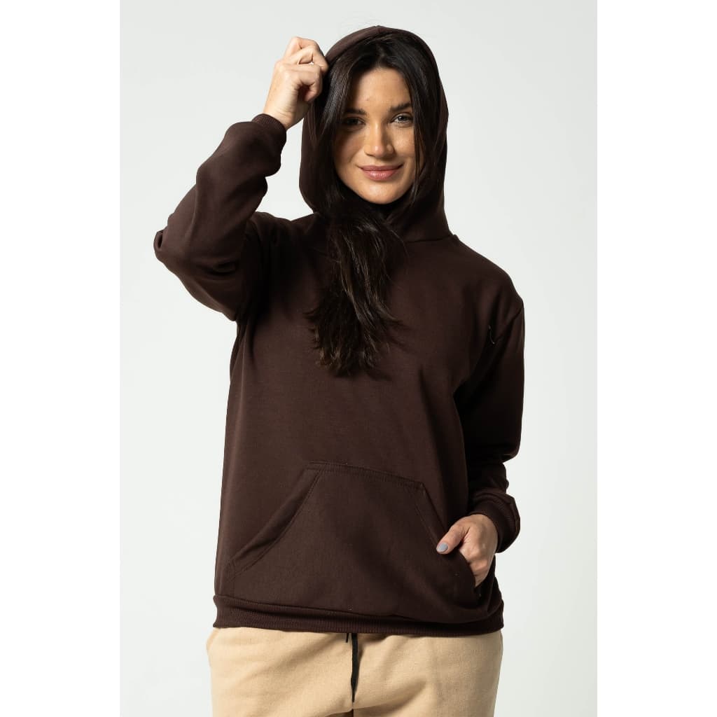 Moletom Canguru Algodão Feminino Masculino Unissex Co Capuz Bolso Frio Flanelado