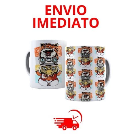 Caneca Porcelana Geek Personagens Retrô | ET, Robô e Monstrinho | Envio Rápido