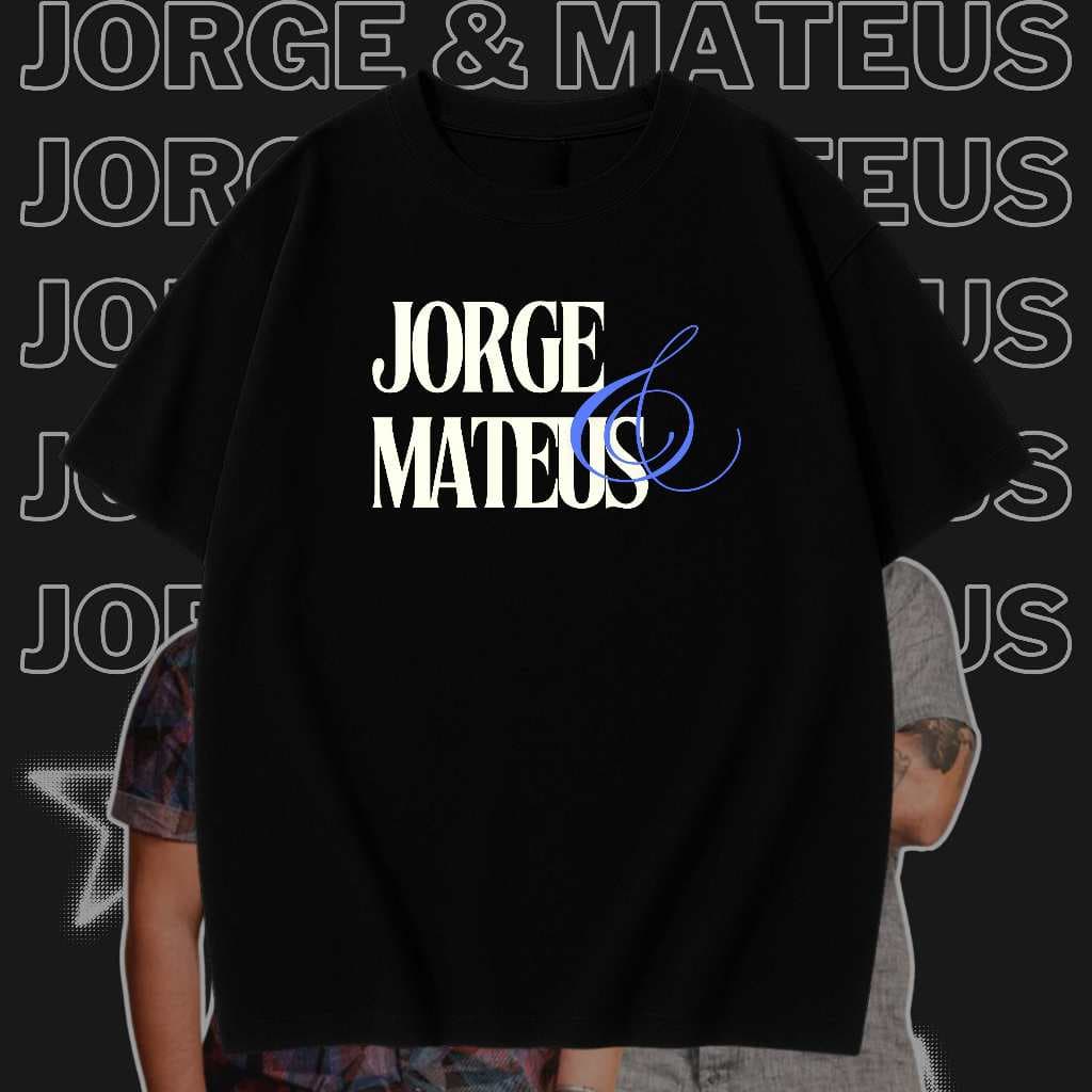 Camiseta Jorge & Mateus Tipografia Retrô | Estampa Sertaneja Premium Unissex | Look de Show