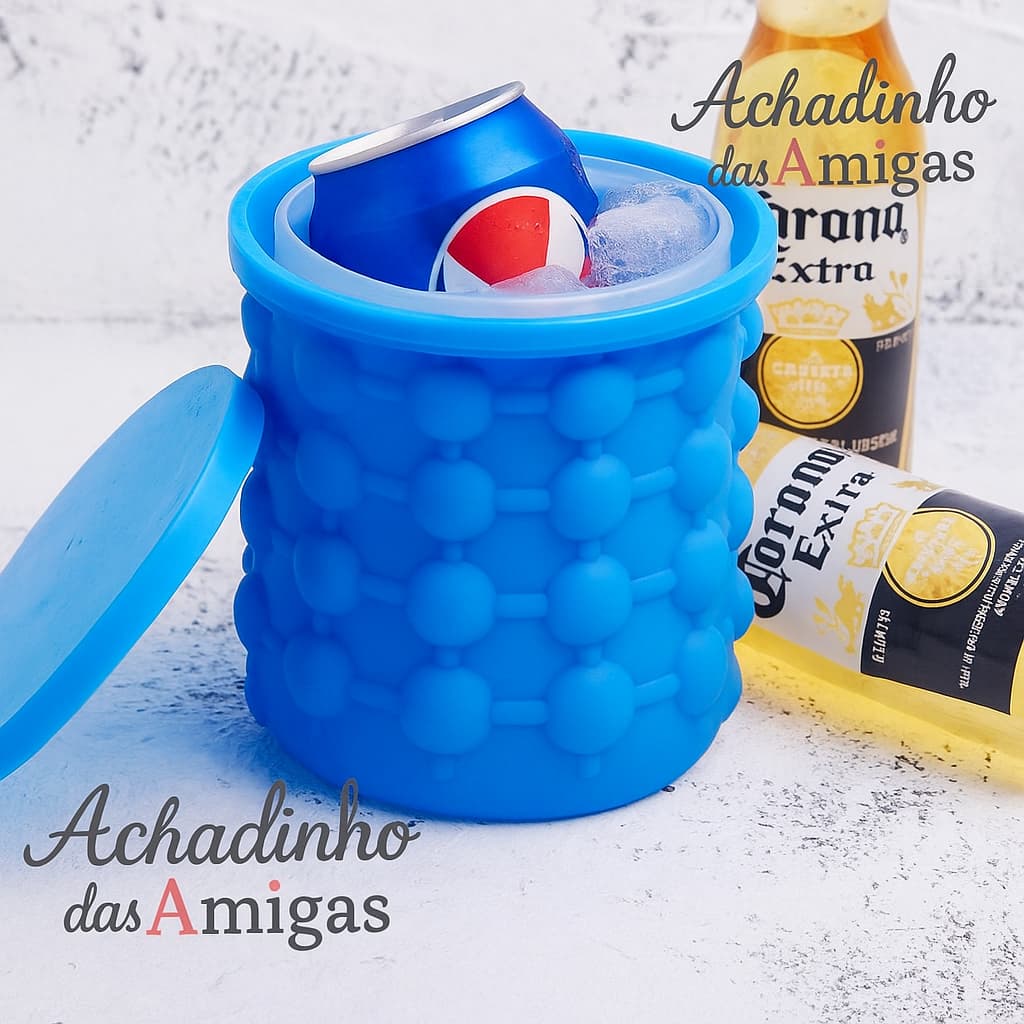 Balde De Silicone Para Fazer Gelo Rápido Forma De Gelo Cozinha Geladeira Compacto Multiusos